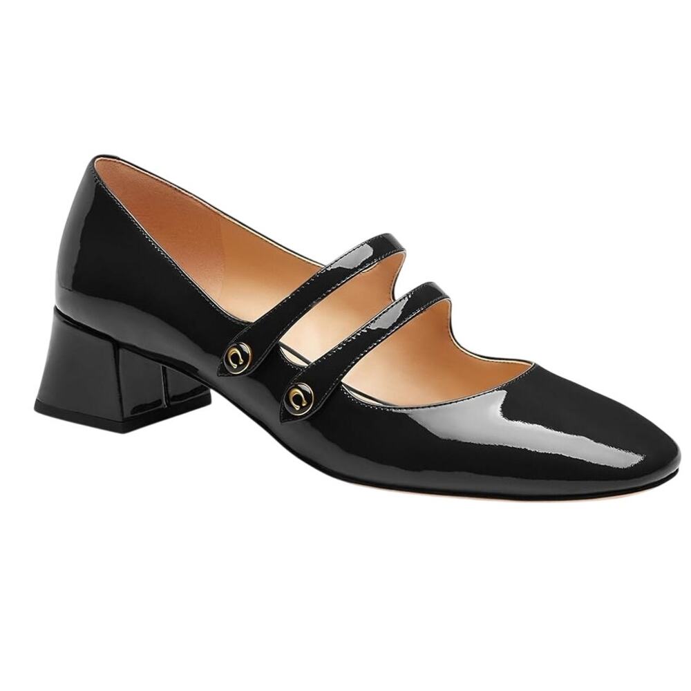 Coach Black Patent Leather Heels